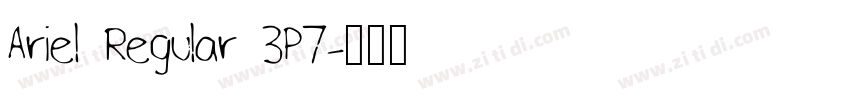 Ariel Regular 3P7字体转换